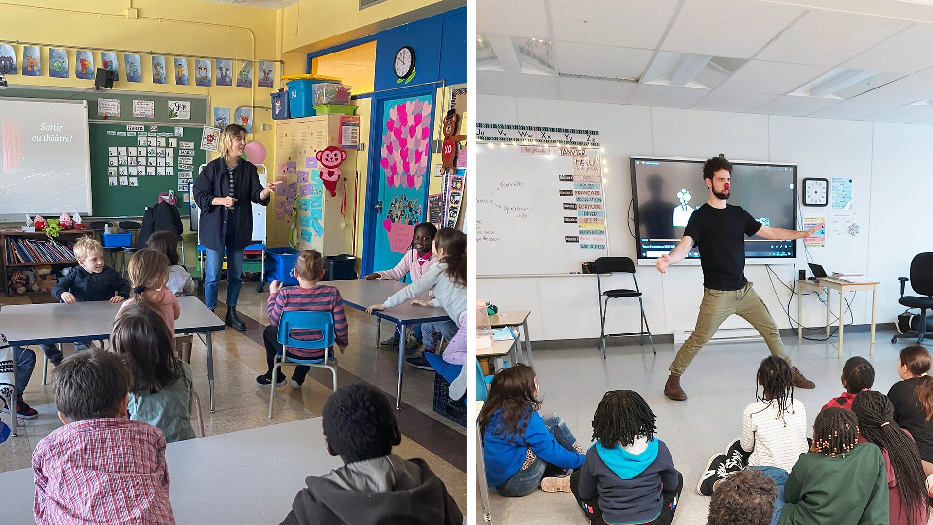 Atelier de danse dans une cour d'école
