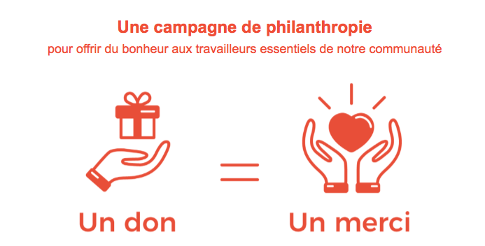 Visuel officiel de la campagne de financement Un don un merci