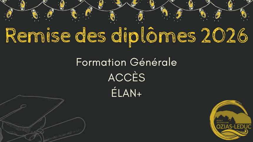 Remise des diplômes 2026 Ozias-Leduc 19h30