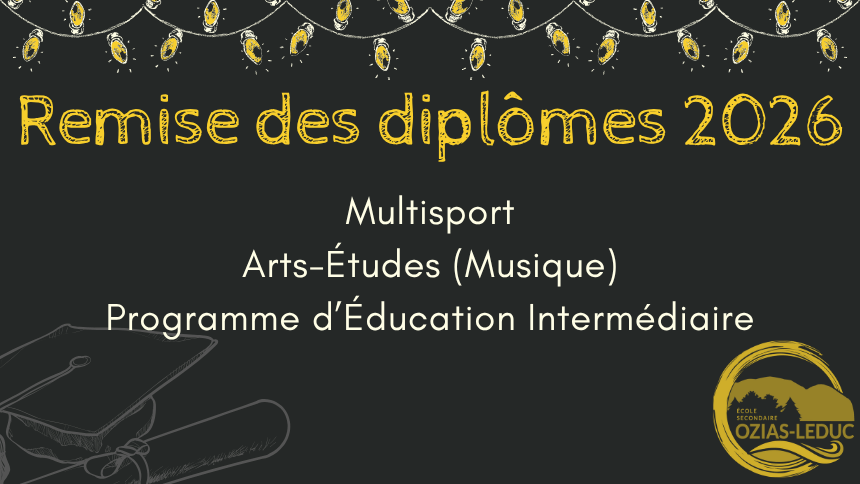 Remise des diplômes 2026 Ozias-Leduc  16h
