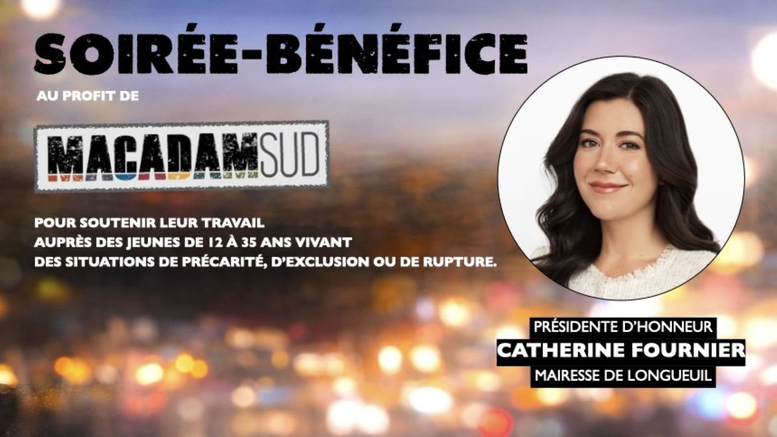 SOIRÉE BÉNÉFICE Au profit de Macadam Sud