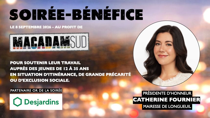 SOIRÉE BÉNÉFICE Au profit de Macadam Sud