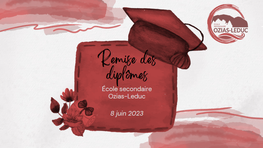 Remise des diplômes, école secondaire Ozias-Leduc