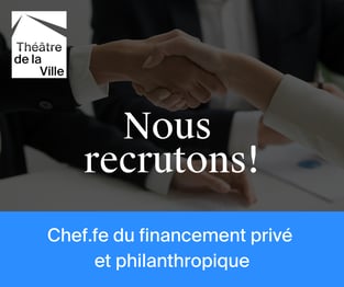 Offre d'emploi - Chef.fe du financement privé et philanthropique.
