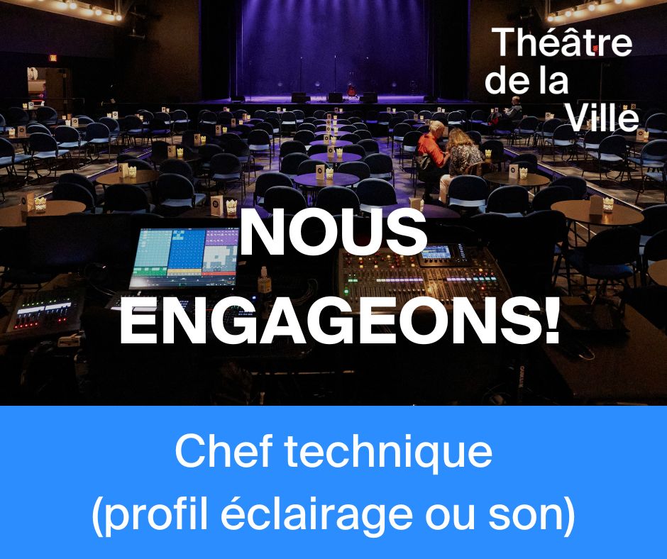 Offre d'emploi - Chef technique (profil éclairage ou son)