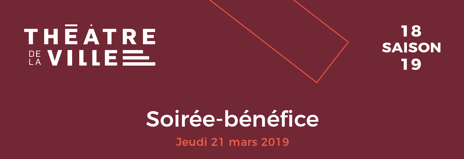 Théâtre de la Ville visuel pour soirée-bénéfice