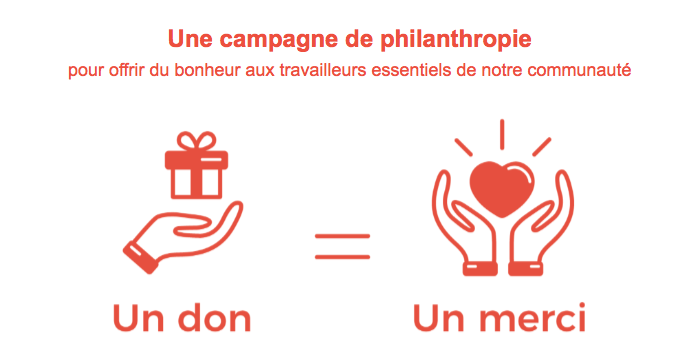 Visuel officiel de la campagne de financement Un don un merci