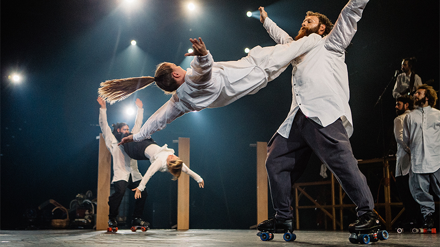 Numéro de patin à roulette du Cirque Alfonse